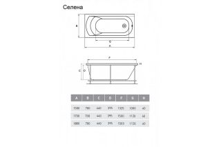 Акриловая ванна Relisan Eco Plus Селена 150x70 Гл000025996 без гидромассажа